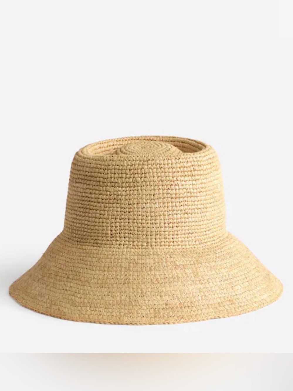 Madewell Lantern Straw Hat Golden Khaki